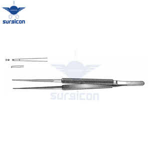 Pinzas de Sutura Microquirúrgicas Rectas de 15 cm / 6 Pulgadas con Dientes 1:2 y Punta de 0.6 mm, Instrumento Microquirúrgico de Acero Inoxidable para Trabajos de Precisión - Product Image 2
