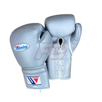 Juego de Guantes de Boxeo Personalizados, de Cuero Vacuno con Cordones, Absorbentes de Humedad, de Secado Rápido, Transpirables, para Entrenamiento y Competencia Profesional