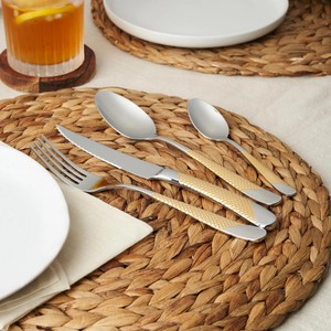 Juego de Cubiertos de Acero Inoxidable Sostenible de Lujo al por Mayor, Tenedor, Cuchillo y Cuchara Plateados para Almuerzo y Cena - Product Image 5