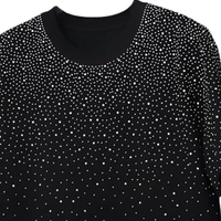 T-shirt graphique de créateur en strass pour homme, haut de gamme, épaules tombantes, coupe oversize, en coton de luxe, streetwear, logo personnalisé, vente en gros