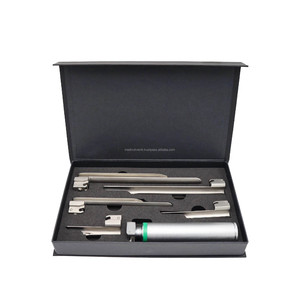 Set de Laringoscopio de Fibra Óptica Miller con 5 Hojas Rectas con Caja, Instrumento Veterinario, CE ISO OEM ODM, Venta al por Mayor - Product Image 1