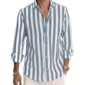 Chemise Formelle Homme OEM ODM Coupe Slim 100% Coton Sergé Décontractée pour Bureau et Affaires Personnalisation de Marque Fabricant Grossiste - Product Image 1