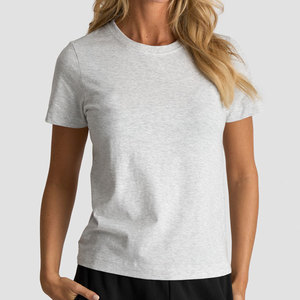 New Seamless Summer Design T-Shirt Hot Selling Cheap Price <b>Athletic</b> Anti-Pilling T-Shirt High Quality Women's Wear Tee - Product Image 5