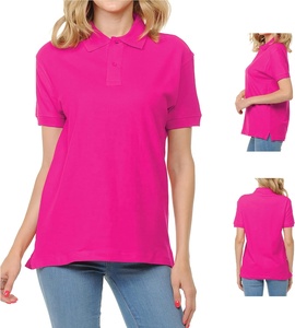 Polos à manches courtes pour femmes 100% coton - Product Image 1