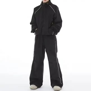 Custom Streetwear Solid <b>Teenagers</b> Unisex Windbreaker <b>Suits</b> High Quality Anti-Bacterial Breathable Summer 2-Piece Lightweight - Product Image 3