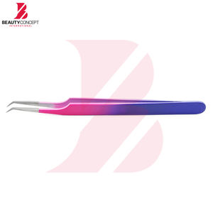 Pince à cils dégradé rose-violet en acier inoxydable de qualité supérieure, service OEM, pour usage personnel et soins des cils - Product Image 4