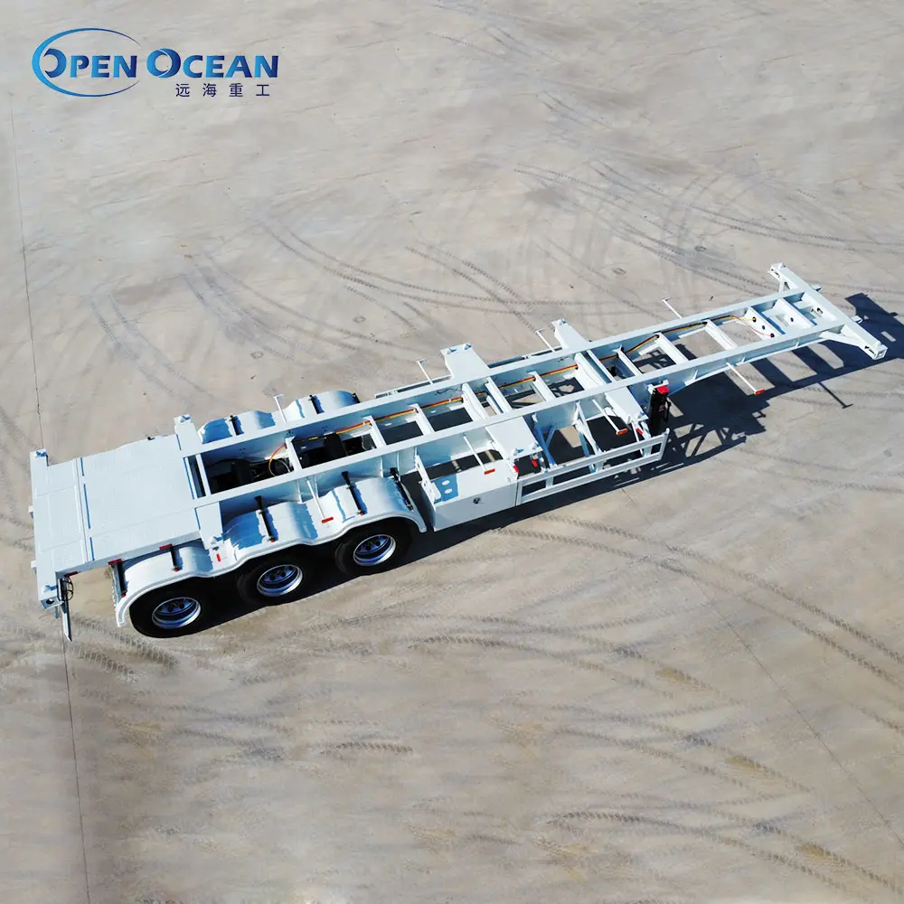 Fabrieks Direct Skelet Oplegger Container Transport Chassis Zware Vrachtwagen Aanhangwagen