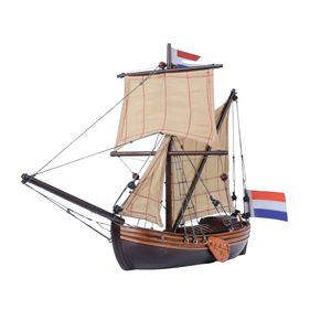 Maqueta de Barco de Madera Wijdschip, Artesanía Moderna Antigua, Embarcación Holandesa de Vela, Hecha a Mano, Grabada, Duradera, Decoración Náutica Independiente - Product Image 2