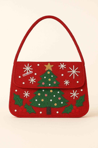 Sac à bandoulière brodé de perles pour femme, motif géométrique bohème, design floral, sangle unique, toutes saisons, usage quotidien - Product Image 5