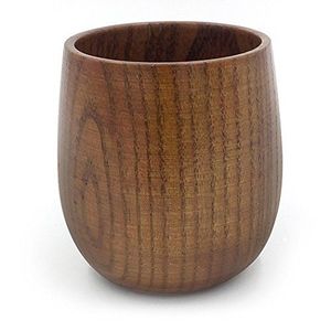 Mug en bois massif fait main, finition rustique, écologique, pour la cuisine et la salle à manger - Product Image 2