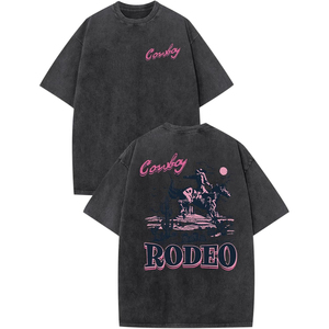 Camiseta Gráfica para Hombre con Lavado Ácido y Estampado Discharge, Top de Algodón Premium de Alto Gramaje para Streetwear - Product Image 3
