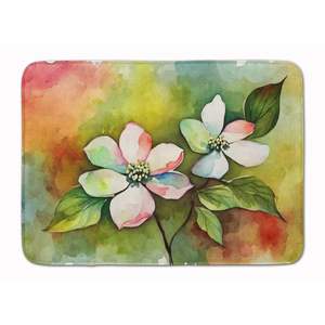 Virginie américain cornouiller aquarelle mousse à mémoire tapis de bain lavable en Machine Anti-Fatigue cuisine tapis confort housse de coussin - Product Image 1