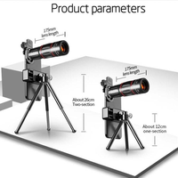 Kit de Lentes Ojo de Pez 38X para Teléfono, Telescopio, Cámara de Transmisión en Vivo 9K, Compatible con iPhone, Lámpara Portátil, Anillo de Luz para Selfies, Flash LED de Estudio
