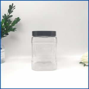 Pavico OEM Service Accepted Square Clear PET <b>Jar</b> 990ml 89mm 46g Canned Food Snack Cosmetic Storage <b>Plastic</b> Cap Candy - Product Image 6