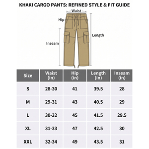 Wholesale Custom Men Zipper Fly <b>Elastic</b> <b>Waist</b> <b>Cargo</b> <b>Pants</b> Casual Multi Pocket Straight Leg Jogger Trousers for Men - Product Image 6