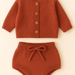 High Quality Infant <b>Knit</b> <b>Set</b> Soft Baby Outfit Winter Clothing Warm Comfortable Newborn Wear Custom Order Service - Product Image 1