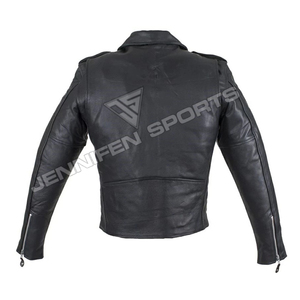 Nueva Chaqueta de Cuero Genuino para Hombre, Estilo Motero, Ajustada, Moderna, Personalizada, Negra, Talla Grande 8XL - Product Image 5