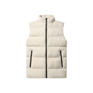Gilet matelassé léger pour homme, sans manches, avec fermeture éclair, imperméable, coupe-vent, en coton, logo personnalisé, marque privée, OEM, vente en gros - Product Image 3