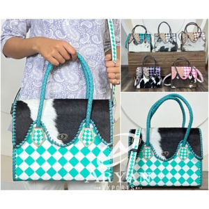 Nouveauté - Best-seller - March Expo 2026 - Sac fourre-tout en cuir de vache véritable à carreaux - Sac à main élégant pour femmes - Sac à bandoulière et sac à main - Product Image 1