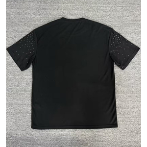 Men <b>Black</b> O Neck Short Sleeve <b>T</b> <b>Shirt</b> Regular Fit Casual Dot Pattern Glitter Print Knitted Design men <b>black</b> <b>t</b> <b>shirt</b> o neck <b>t</b> - Product Image 5