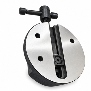 Étau de table rotatif rond 100 mm en fonte à mâchoires rainurées en V, avec écrous en T M6, pour tables de 4 pouces, pour le maintien de pièces en fraisage de précision, 3 et 4 fentes - Product Image 4