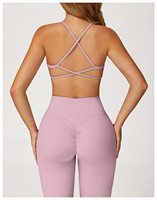 Conjunto de Yoga para Mujer, Tallas Grandes, Sólido, Transpirable, Ligero, Sin Costuras, Bra, Pantalones, Leggings, 4 Piezas, Cintura Elástica Alta, Personalizado