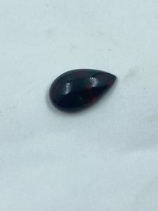 Opale noire éthiopienne 100 % naturelle de qualité supérieure, opale naturelle multi-feu, forme poire, cabochon, opale noire 4,42 carats - Product Image 5