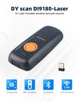 Escáner de Código de Barras Láser Inalámbrico Dyscan 1D Compatible con BT para Inventario, Lector de Imágenes para Punto de Venta DI9180-1D Láser
