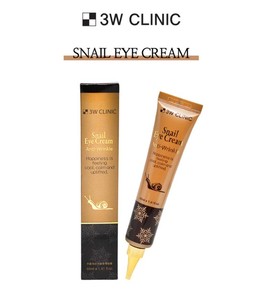 Crème pour les yeux à l'escargot 3W CLINIC 40ML, marque coréenne authentique de la beauté K, réparation à la mucine d'escargot, hydratante, anti-âge - Product Image 4