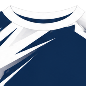 Camiseta Deportiva de Compresión Azul Marino y Blanca de Manga Corta con Cuello Redondo y Gráfico de Rayo para Entrenamiento de Alto Rendimiento - Product Image 6