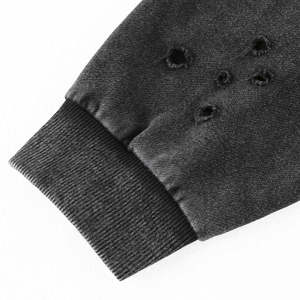 Sweat à capuche pour homme 100% coton écologique, coupe ample, effet délavé, imprimé numérique, streetwear décontracté d'hiver - Product Image 5