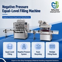 Machine de remplissage de liquides pour bouteilles de vinaigre avec 12 têtes à pression négative, précision de 1 % et bouchonnage à vis intégré AT-03
