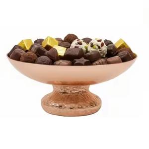 Bol de service décoratif pour bonbons et chocolats, en métal rose doré, pour hôtel, présentoir à chocolats, plateau à desserts - Product Image 1