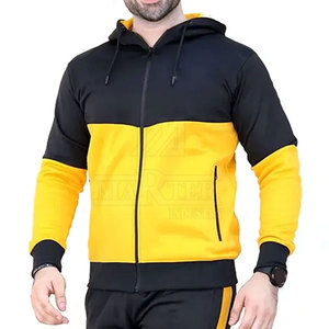 Ensemble de survêtement décontracté pour homme, à capuche, manches longues, taille élastique, pour le sport, l'entraînement, la course à pied, vêtements actifs, tissu respirant - Product Image 5