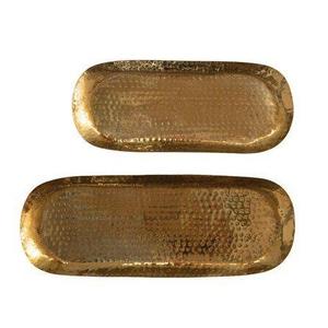 Plateau rectangulaire en acier inoxydable doré, plateau à fruits, plateau à gâteaux, plateau à dessert pour la nourriture occidentale, assiettes de camping, plateau de service - Product Image 5