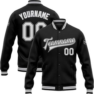 Chaqueta Varsity Personalizada de Béisbol Unisex Fifth Gear, Bordada en la Parte Delantera, Gruesa, Resistente al Viento, Transpirable, Retro, Invierno, Negra/Morada - Product Image 2