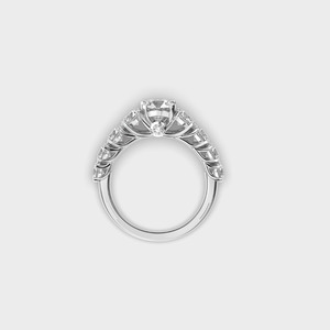 Anillo de Eternidad con Diamantes Redondos en Oro Blanco de 18K con Engaste de Garras, Joyería Fina Clásica para Mujer, Anillo de Compromiso - Product Image 3