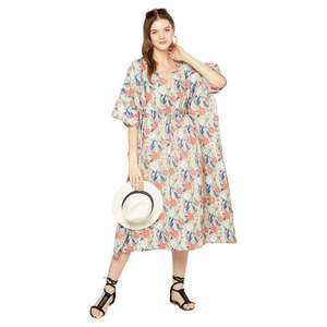 Caftán de talla grande - Vestido africano maxi estilo kimono bohemio para dama de honor, fiesta de graduación, o como cubrebañador de varias opciones. - Product Image 3