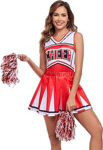 Tenues de pom-pom girl personnalisées en tissu respirant pour filles, ensembles de costumes de cheerleading pour jeunes, vêtements de déguisement pour femmes - Product Image 2