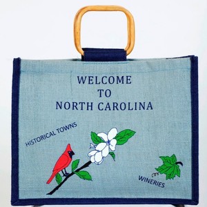 Natural <b>Jute</b> Bamboo Handle Reusable Eco-Friendly Sustainable Promotional Grocery Tote & Market <b>Shopping</b> <b>Bag</b> - Product Image 5