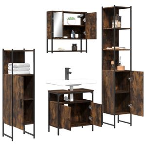 ชุดเฟอร์นิเจอร์ห้องน้ำไม้โอ๊ครมควัน - Product Image 4