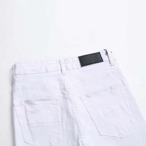 Jean slim élastique blanc personnalisé pour homme – Vêtement d'été de qualité supérieure en coton à séchage rapide – Jean en denim pour homme 2025 - Product Image 4