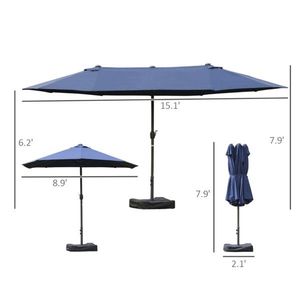 Ombrellone da esterno a doppia faccia per spiaggia o Patio Swiship-Ship - Product Image 4