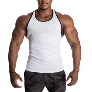 Camiseta sin mangas de algodón de color sólido para hombre, cuello redondo, transpirable, informal, ajustada, para entrenamiento, ecológica, para las 4 estaciones, de secado rápido. - Product Image 5