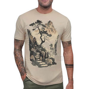 Camisetas Estampadas para Hombre 100% Algodón, Tallas Grandes, Precio al por Mayor, Camisetas Estampadas Personalizadas para Hombre - Product Image 3