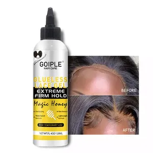 Benutzer definierte Hair Bond Gel Tube Private Label Strong Hold Gold Flüssiger kleber loser Perücken kleber für Haar verlängerung Glueless Lace Glue Gel