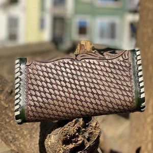 กระเป๋าสตางค์หนังสไตล์ตะวันตกสำหรับผู้หญิง, กระเป๋าคลัทช์งานแกะสลักด้วยมือหลากสไตล์ - Product Image 6