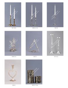 Decoración Navideña para Bodas, Portavelas de Metal Resistente al Calor, Escultura de Pino Dorado con Base - Product Image 4