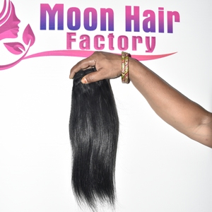 Extensions de cheveux naturels indiens bouclés de 32 pouces, cheveux humains vierges Remy, soyeux, couleur naturelle noire, extensions à clips réutilisables pour femmes - Product Image 1