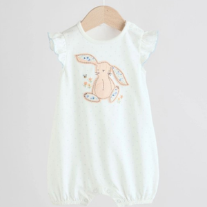 Barboteuse en coton biologique pour bébé garçon, logo personnalisé imprimé, oem, barboteuse avec pantalon imprimé, vêtement pour nouveau-né, 2020 - Product Image 4